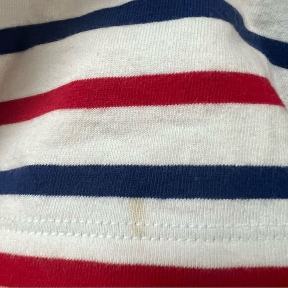 Talbots striped shirt with contrast cuffs.  Size X - Picture 6 of 6